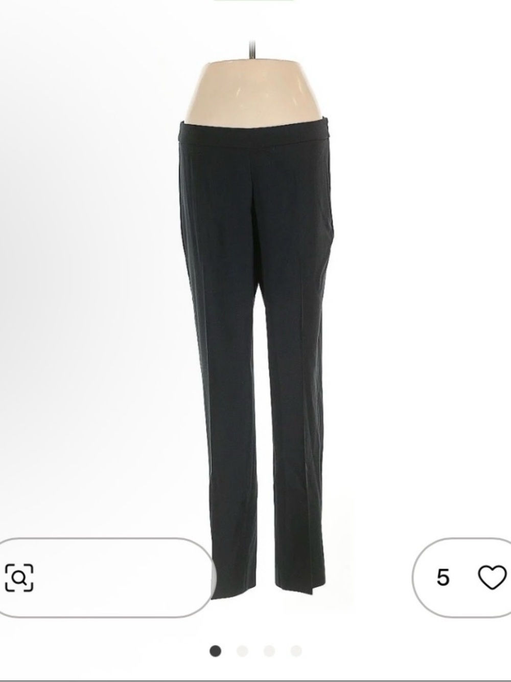 Sarah Pacini Black Slim Straight Trousers Size 2/Medium